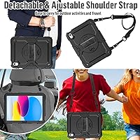 Vista 5 de BLOSOMEET Funda para iPad A16 de 11ª/10ª generación de 11''/10.9'' 2025/2022 con protector de pantalla de vidrio templado y soporte para lápiz