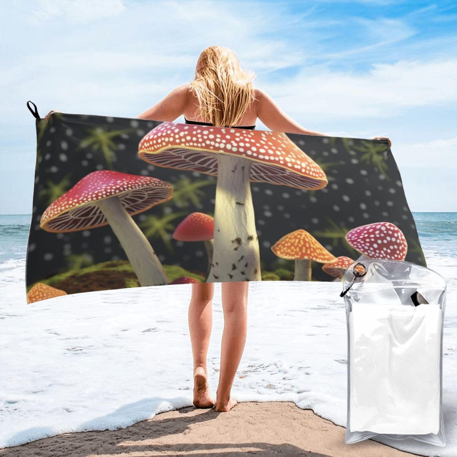 Serviette de plage compacte et douce pour éviter le sable et l'humidité