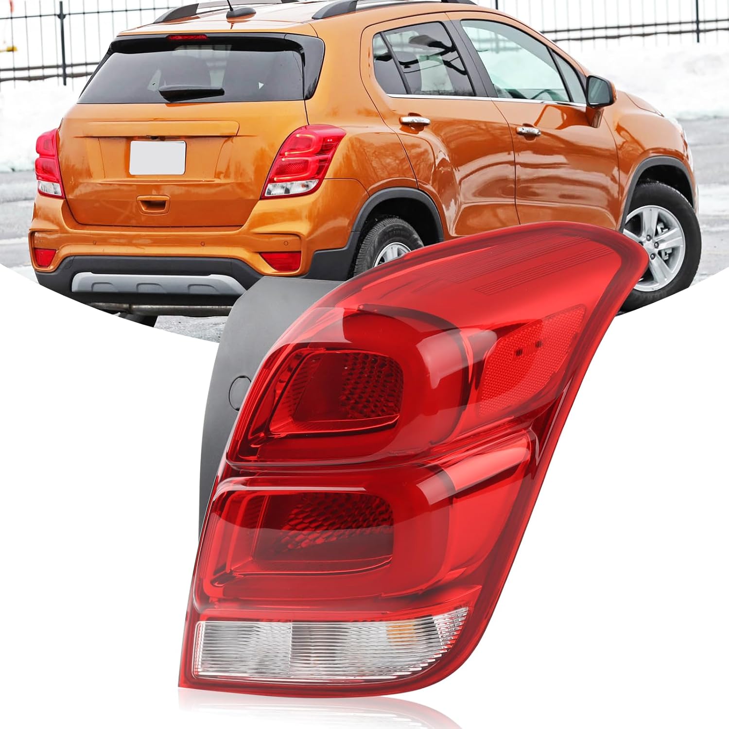 LH LED Tail Light With Bulb Harness Assembly Compatible With 2017-2022 Chevy Trax Rear Lamp Left Driver Side Replacement GM2800298 42750549