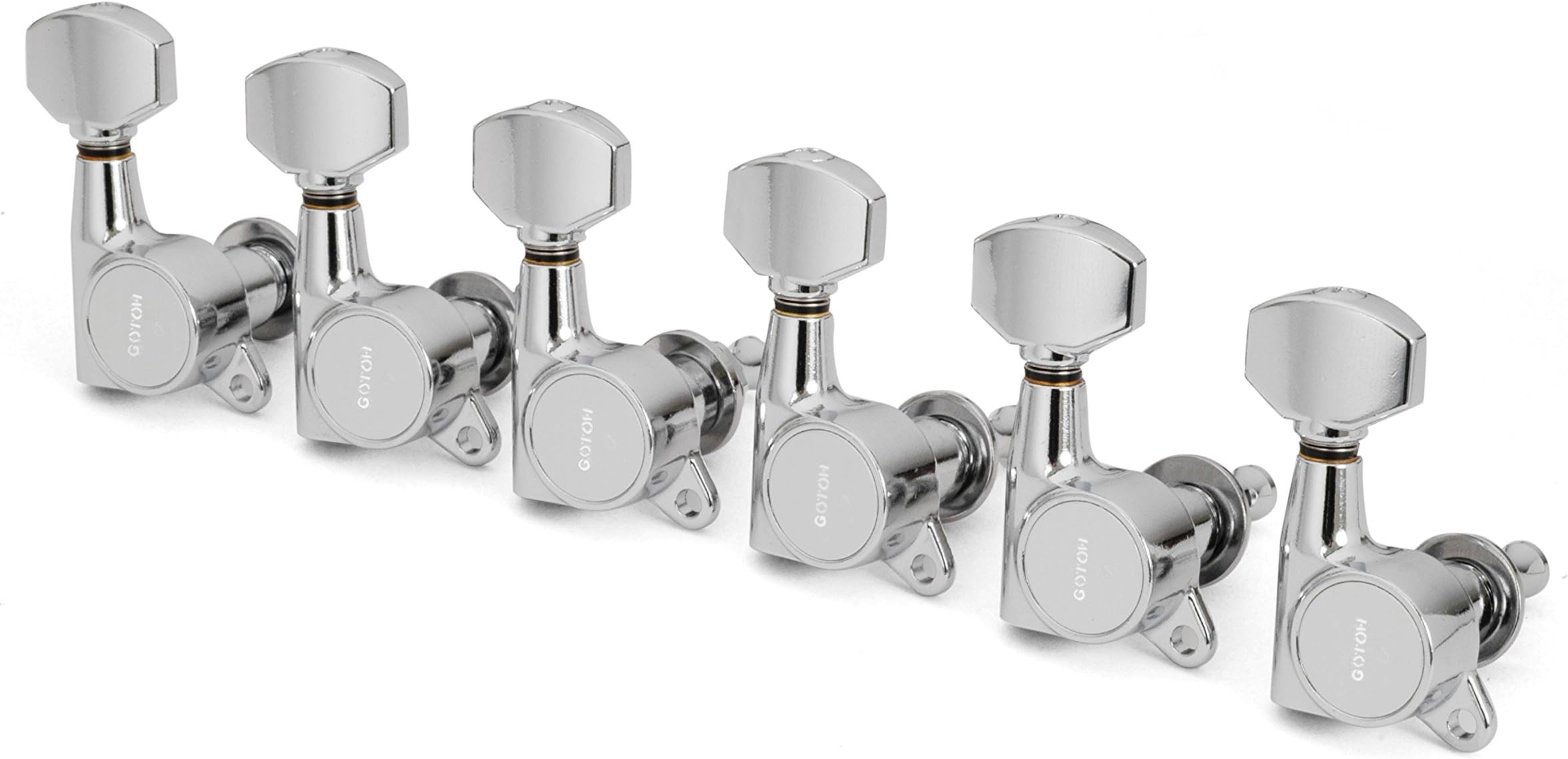 Schaller-Style Knob Tuning Machines, 6-In-Line, Chrome
