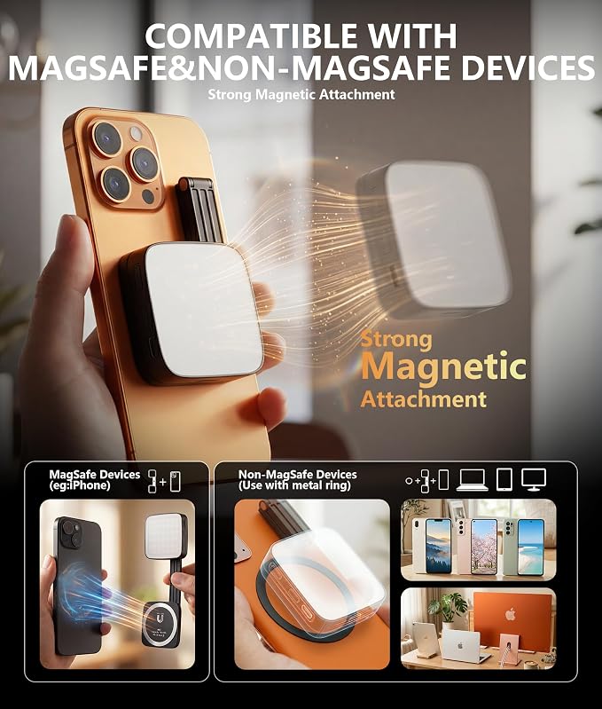 Luz Selfie Magnética Dual Lado Recargable para iPhone miniatura 4