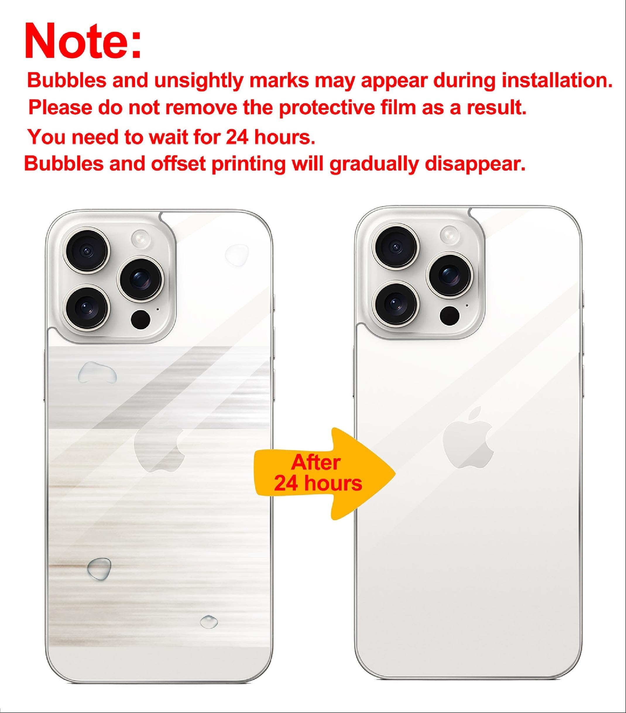 GIOPUEY[2 Pack Back Protector Compatible with iPhone 12, iPhone 12 Back Protector Film, Soft TPU, Thin, Matte Texture - Image 2