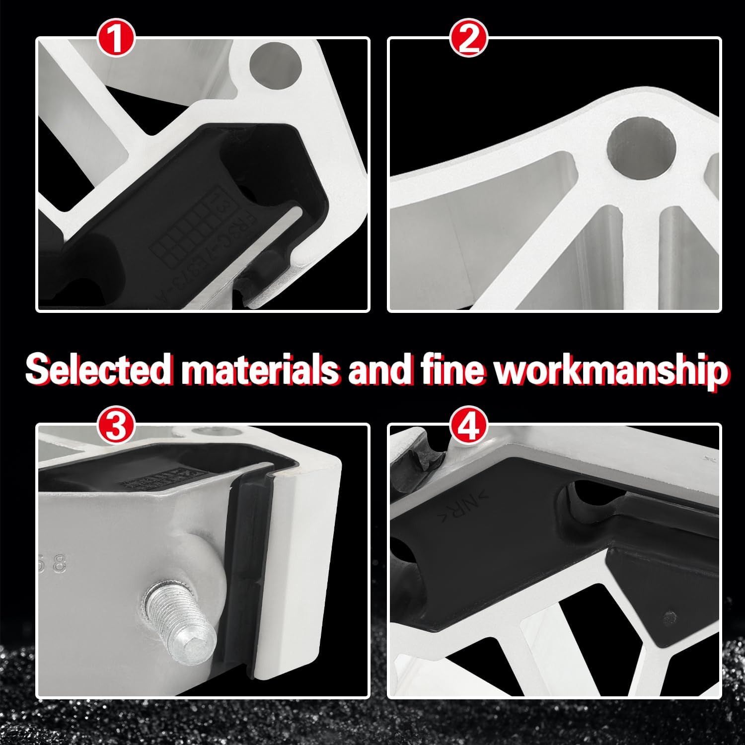 YHDDZH Engine Motor and Transmission Mount Compatible with 2011-2017 Mustang 3.7L V6 Engine & 2011-2022 Mustang 5.0L V8 Engine,Repklace OE A5749 EM4230 3294 BR3Z7E373A BR3Z7E373B 1PCS