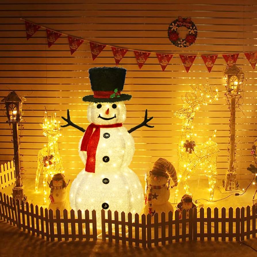 Amazon.com: FISHOPE 4FT LED Lighted Christmas Snowman for