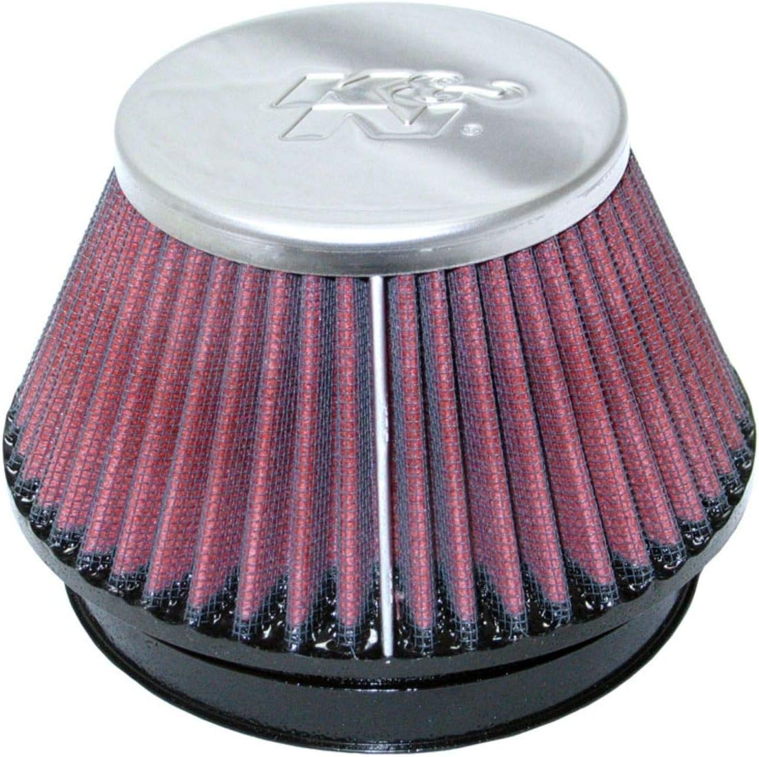 K&N Universal Clamp-On Filter: High Performance, Premium, Washable, Replacement Filter: Flange Diameter: 4.375 In, Filter Height: 2.75 In, Flange Length: 0.875 In, Shape: Round Tapered, RC-9460