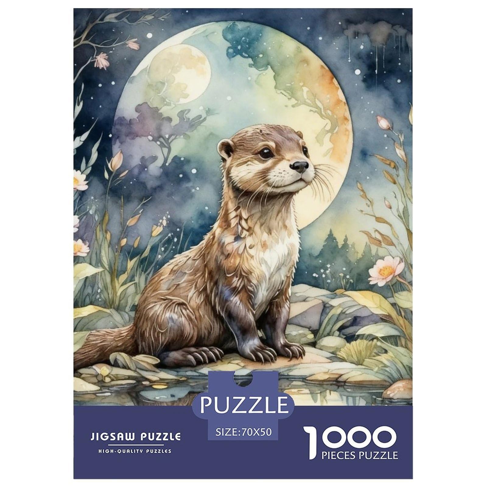 Jigsaw Puzzle 1000 Pieces Otter Jigsaw 70x50cm/1000pcs Gift For Kids Animal Stress Reliever Educational Games DIY Cardboard