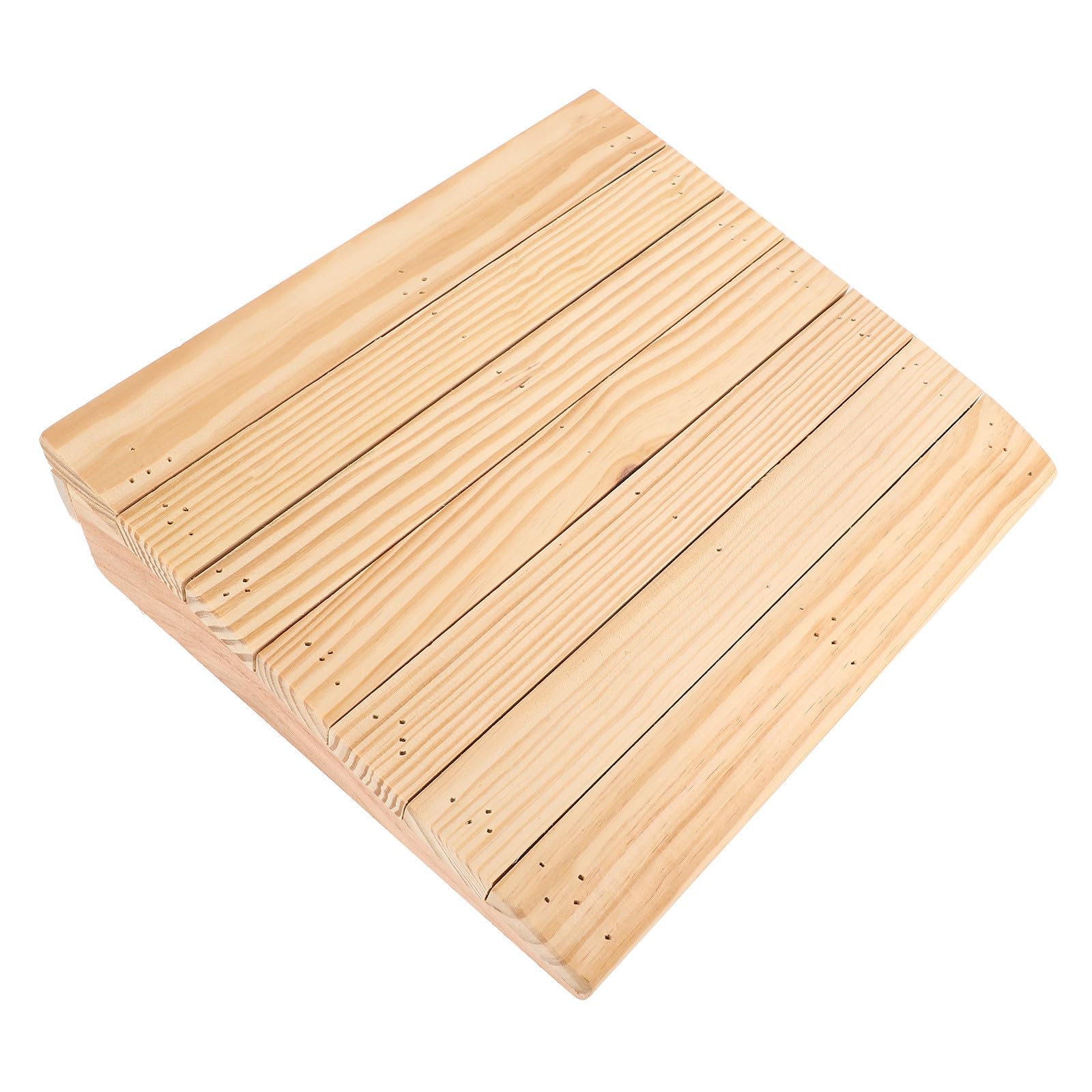 Rampa de Madera para Sillas de Ruedas Superficie Lisa y Ranurada, Portátil para Uso en Casa y Trabajo, Color Beige Natural