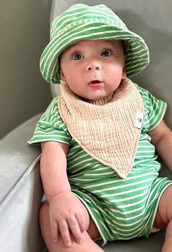 Miniatura 6 de DiaperSquad's Baby Bibs for Drooling and Teething, Bibs for Boys, Baby Girl - Solid Cotton Baby Drool Bibs