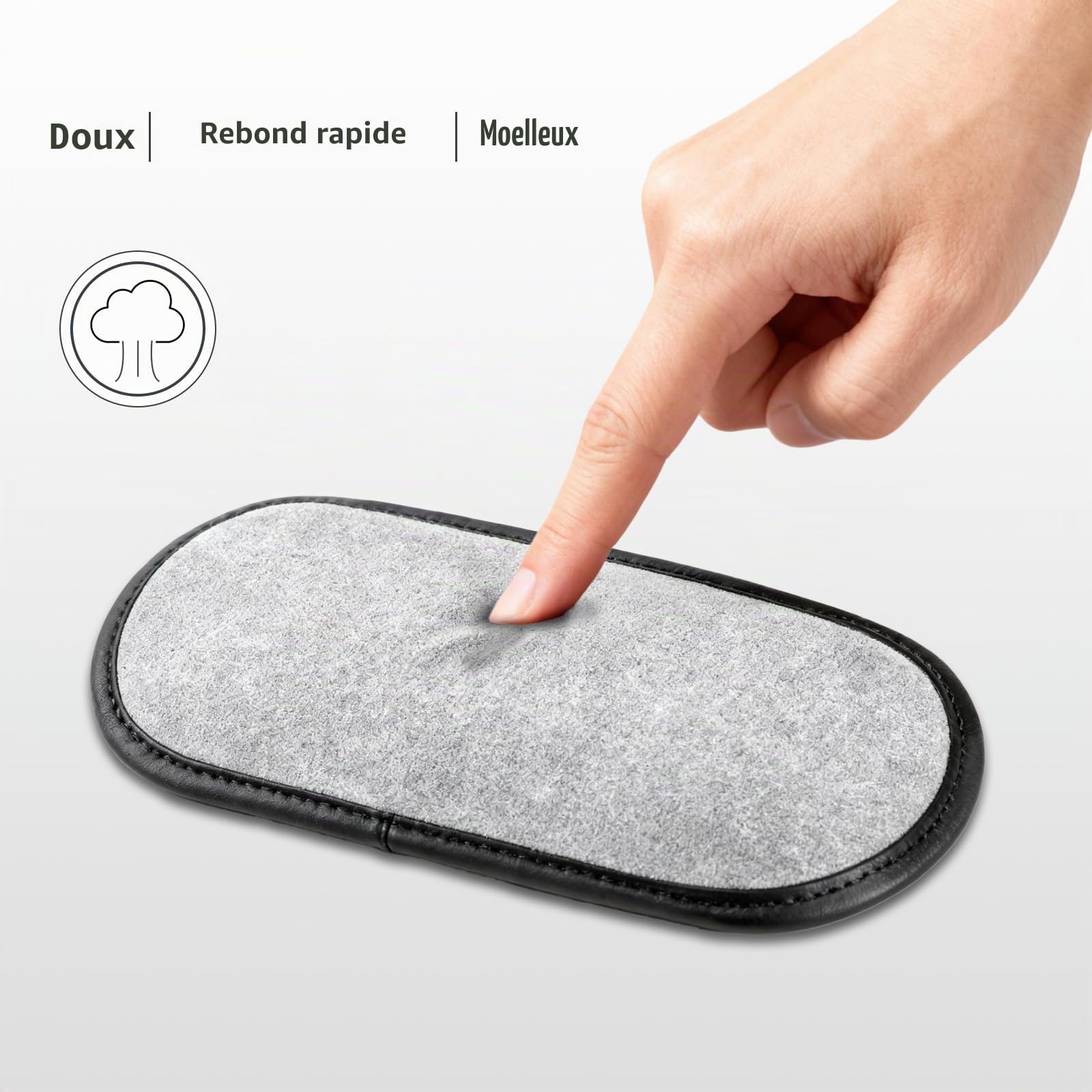 Grises pour Coussin pour Genoux Voiture, Repose Coude de Voiture en Cuir, Coussinets D'accoudoir de Porte Ergonomiques, Faciles à Utiliser, Elles Soulagent la Pression sur les Jambes