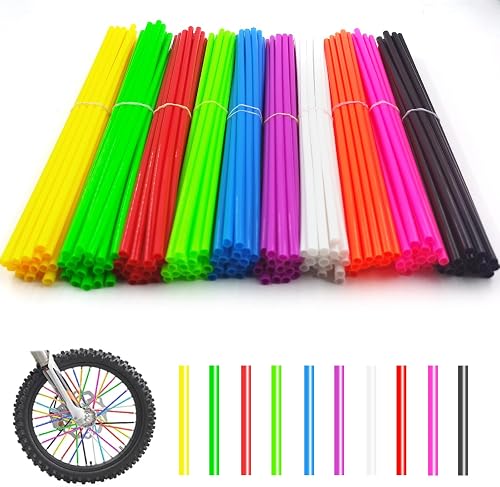 DENGXINWEI 180 fundas para radios de 10 colores, protector decorativo para rueda