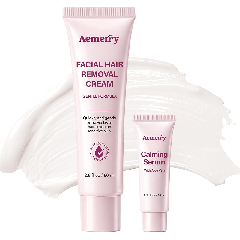 Creme depilatório facial Velvet Aura com sérum, 2 produtos