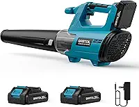 Soprador de folhas sem fio para baterias Makita de 18 V, 600 CFM 190 MPH, motor sem escovas, 6 velocidades, 2 × 20 V, soprador elétrico leve para cuidados com o gramado, quintal, poeira, neve