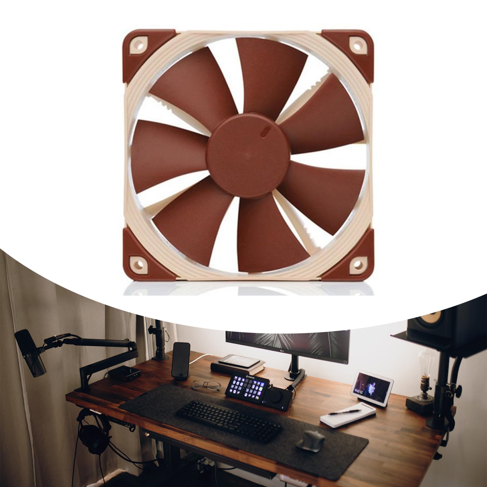 1 ventola brushless per case da 120 mm, 5 V, 4 pin, 1500 giri/min, basso raffreddamento per server desktop/radiatore di raffreddamento ad acqua, ventola adattatore basso