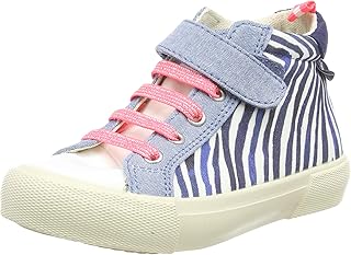Lona Coast Pump para meninas Mid (criança pequena/criança pequena/criança grande), Zebra azul creme, 12 Little Kid