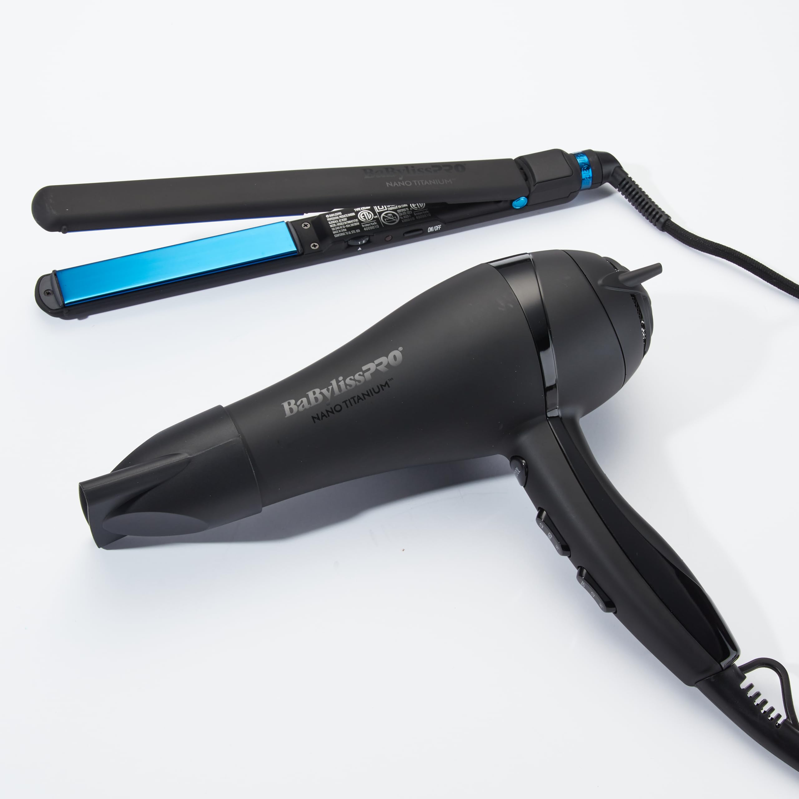 Nano Titanium Professional Lightweight Ionic Hair Dryer & 1" Ultra Thin Flat Iron Prepack