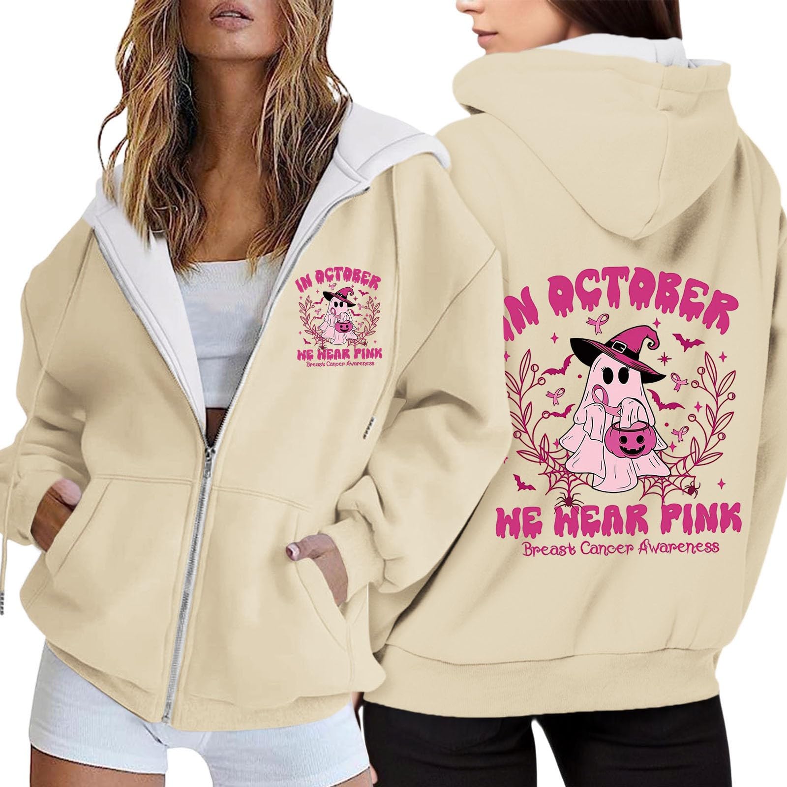 Sweat décontracté sans capuche rose idéal pour le bureau - 7