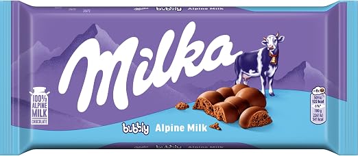 Milka Bubbly Tableta de Chocolate con Leche Aireado 90 g