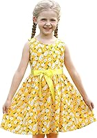 Vista 2 de Vestido de verano para niña, de algodón, con diseño floral