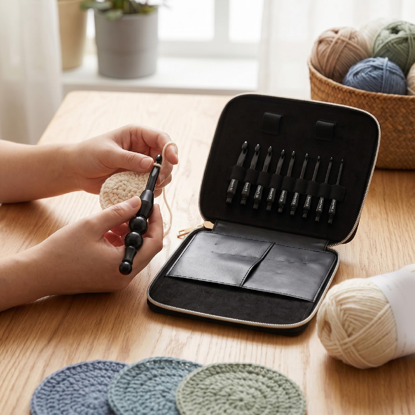 AOWINHIT Häkelnadel-Set mit Ergonomischem Griff 3,5 Mm–8,0 Mm