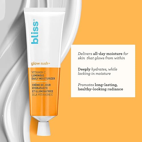 Miniatura 2 de Bliss Glow Rush Vitamina C Luminosa Hidratante Diario | Iluminador, Hidratante y Calmante | Con Vitamina C, Vitamina E, Squalano y Manteca de Karité