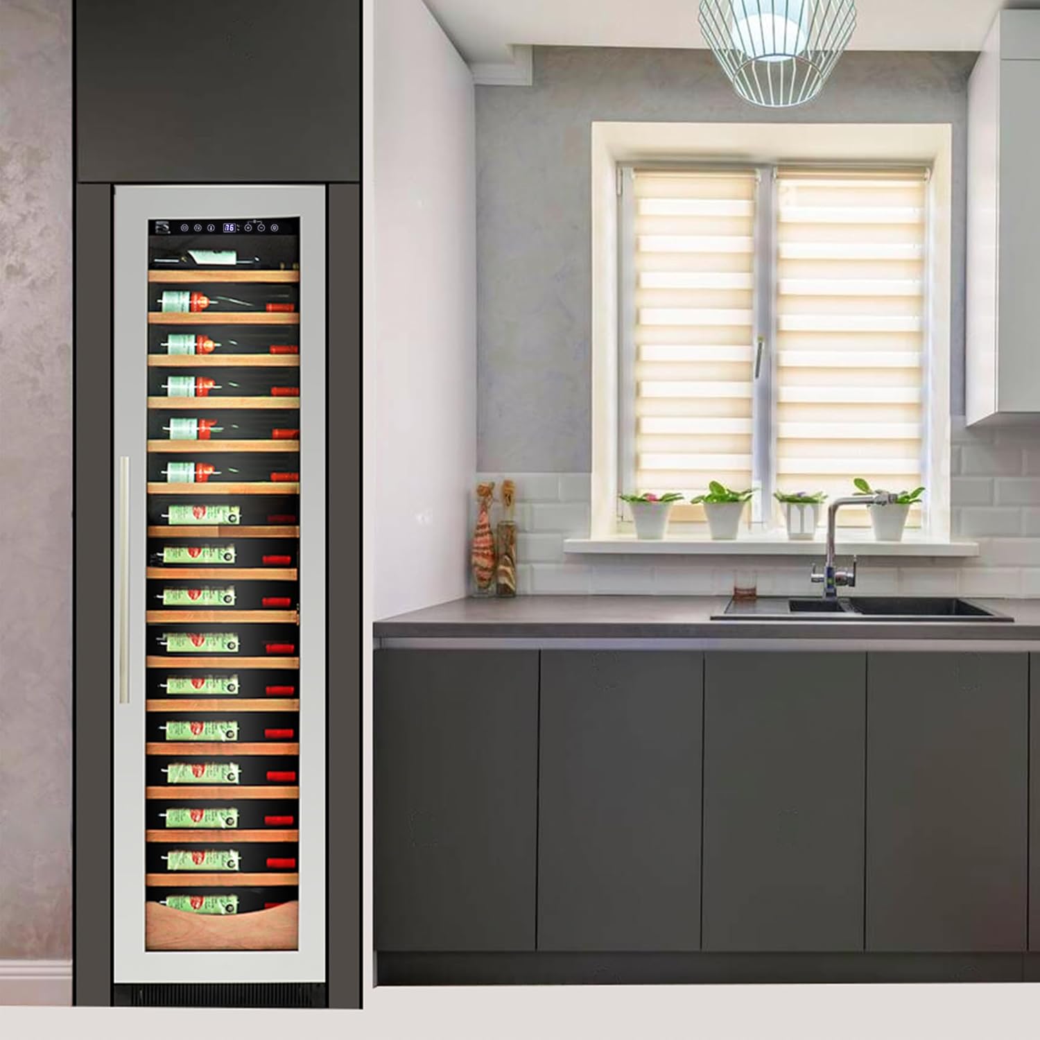 Kenmore Elite Wine Cooler installed in a kitchen