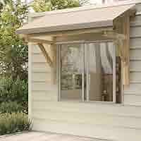 Tettoia In Legno Per Porta D'Ingresso - 200x100x100 Cm In Pino Impregnato, Per Esterni - Foto 9