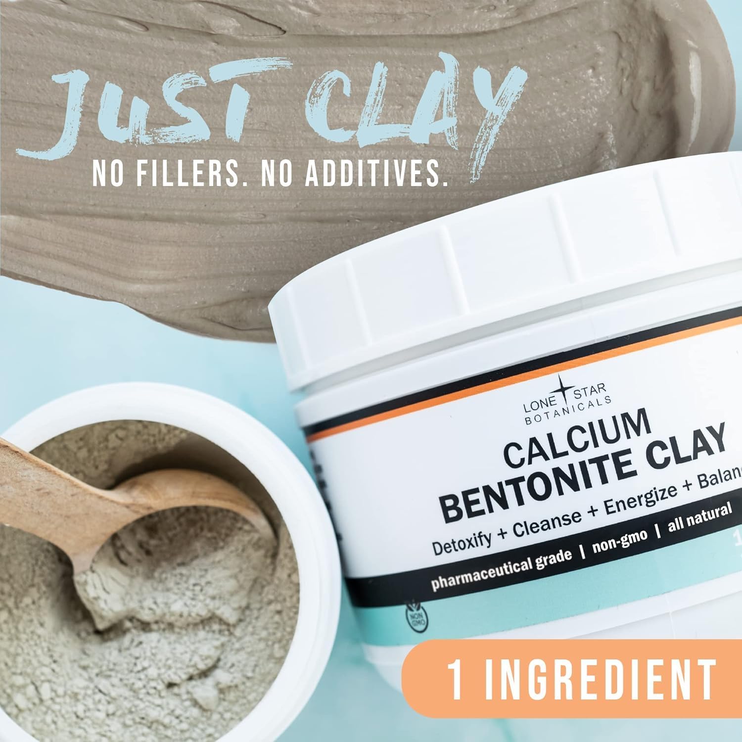 Calcium Bentonite Clay Healing Powder - Pure Pharmaceutical, Better Than Food Grade - Face, Body & Hair Mask, for Internal Use, Natural Mud Masks, Deep Pore Cleansing for Health & Beauty 2026 - view 2