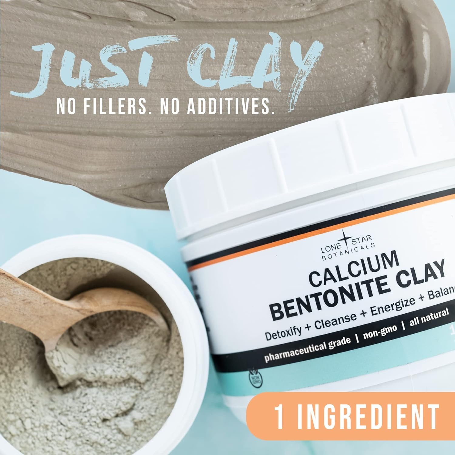 Calcium Bentonite Clay Healing Powder - Pure Pharmaceutical - Face, Body & Hair Detox Mask, Natural Mud Masks, Deep Pore Cleansing for Health & Beauty - Image 3
