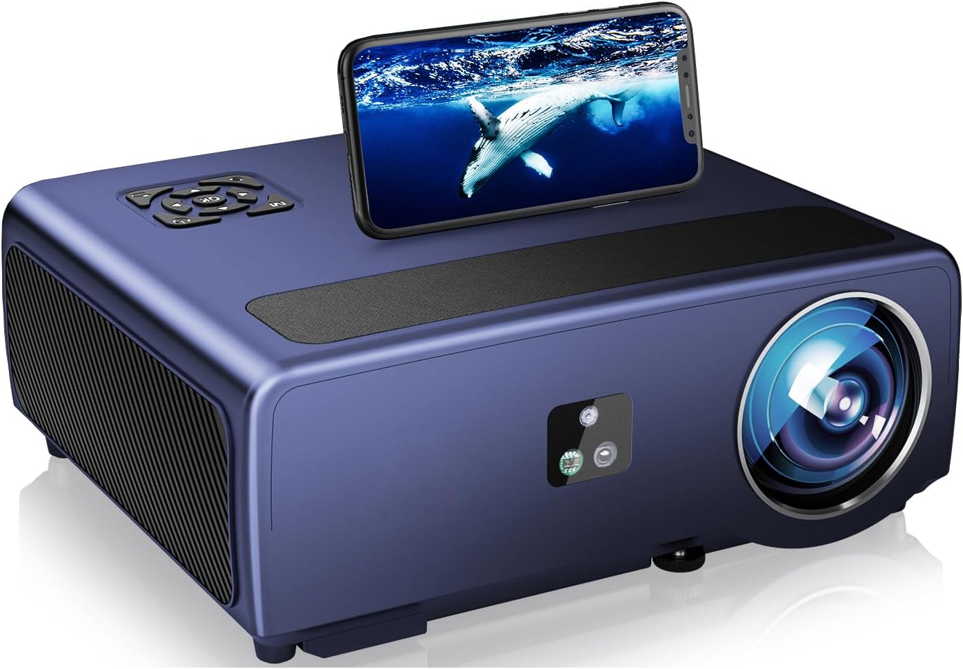 JIFAR Projector 4K with 5G WiFi & Bluetooth,2000ANSI Outdoor Projector with 450" Display,Movie Projector Support 4K,Dolby Audio,Zoom,Keystone,20W Speaker,4K Home Projector for TV Stick,iOS,Android,PS5