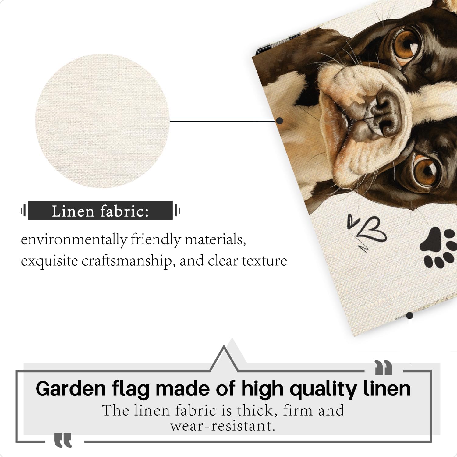 Life is Better With Dogs Boston Terrier Garden Flag 12x18 Inch Double Sided Outside, Pet Farmhouse Yard Outdoor Decoration(6011) - Image 5