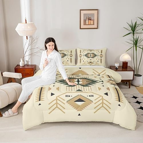 Homewish Southwest Comforter Set King Size Tribal Exotic Bedding Set 3pcs for Ki