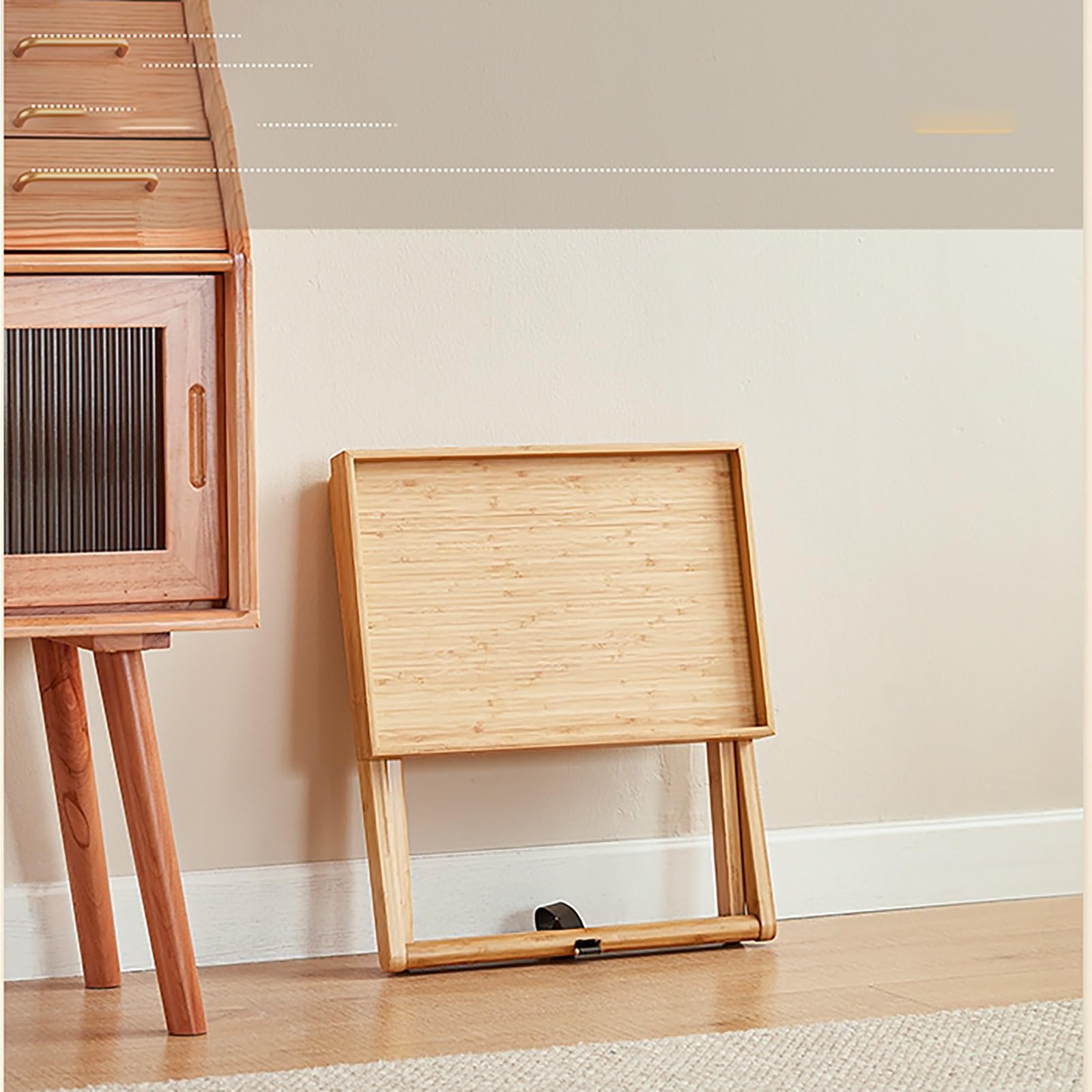 Amazon｜折りたたみ式寮のベッドサイドテーブル 木製エンドテーブル