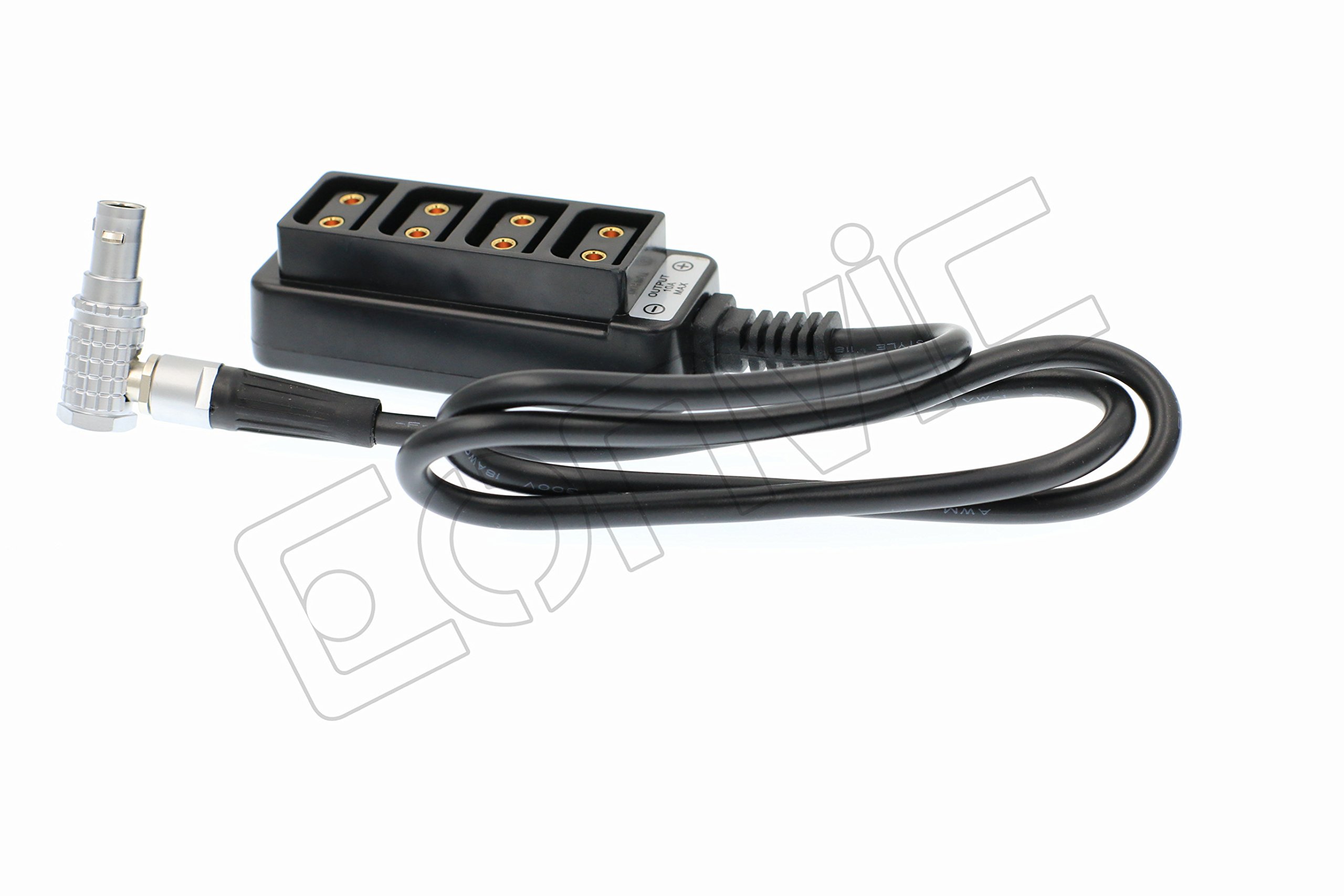 Kąt prosty męski 2-stykowy na 4-portowy adapter koncentrator rozdzielacz kabel zasilający do ARRI ALEXA