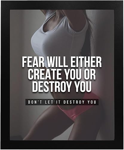 Miniatura 5 de Fear Will Either Create or Destroy You Home Decor - Motivational Exercise Sign Wall Art Print - Inspirational Wall Decor Print - Perfect for Living