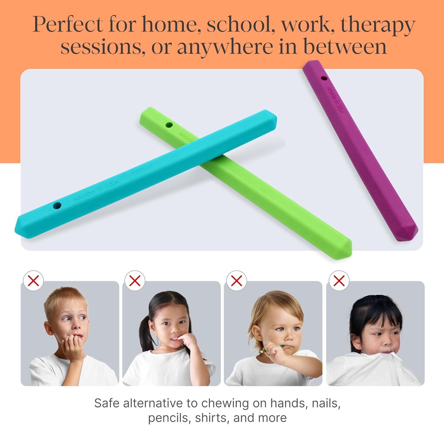 ARK MEGA Krypto-Bite® Chew, Sensory Toys for Kids and Adults, Chewy Fidget for Autism, ADHD, SPD, Anxiety, Medical-Grade Chew Tools, XXT, Very Firm, Lavender
