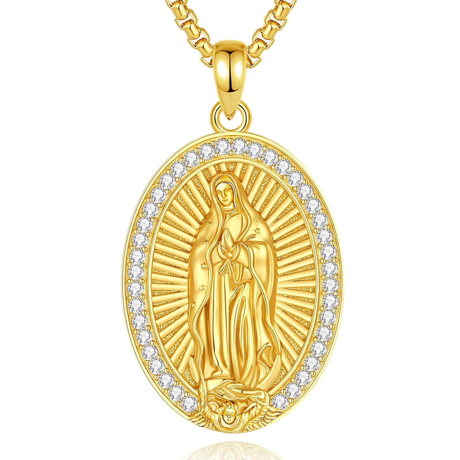 INFUSEU Faith-Inspired Christian Catholic Saint Necklace