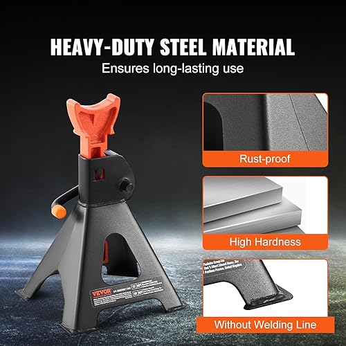 Miniatura 6 de VEVOR Bases para gato, capacidad de 3 toneladas (6,000 lbs), bases para gato de auto ajustables en altura de 10.8-16.3 pulgadas, para levantar SUV,