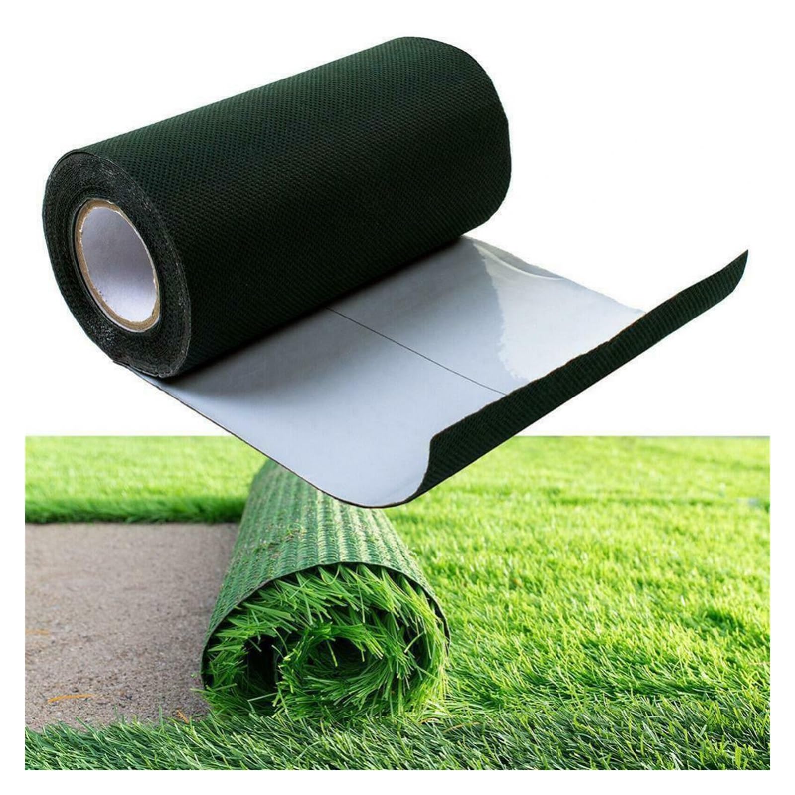 Taśma ze sztucznej trawy, sztuczna trawa ogrodowa zielony syntetyczny trawnik trawnik samoprzylepny syntetyczny trawnik sztuczna trawa taśma łącząca trawnik (Doublesided 5 mx5cm)