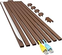 Vista 10 de Yecaye - Ocultador de cable de 125 pulgadas, corrector de cables de canal de un solo cable, sistema de gestión de cables fácil de instalar para un