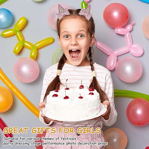 Miniatura 7 de 2 pares de pinzas de lazo para el pelo de orejas de perro para niños pequeños y adultos, lazos con brillantina, accesorios para el cabello de