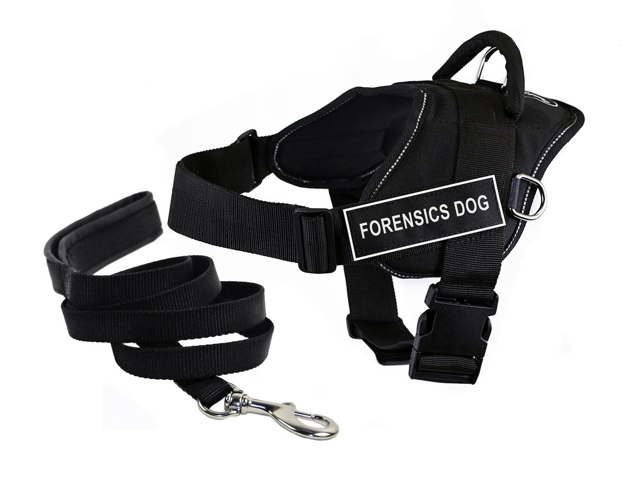 Harnais DT Fun Forensics XL résistant pour chien qui tire et laisse confort