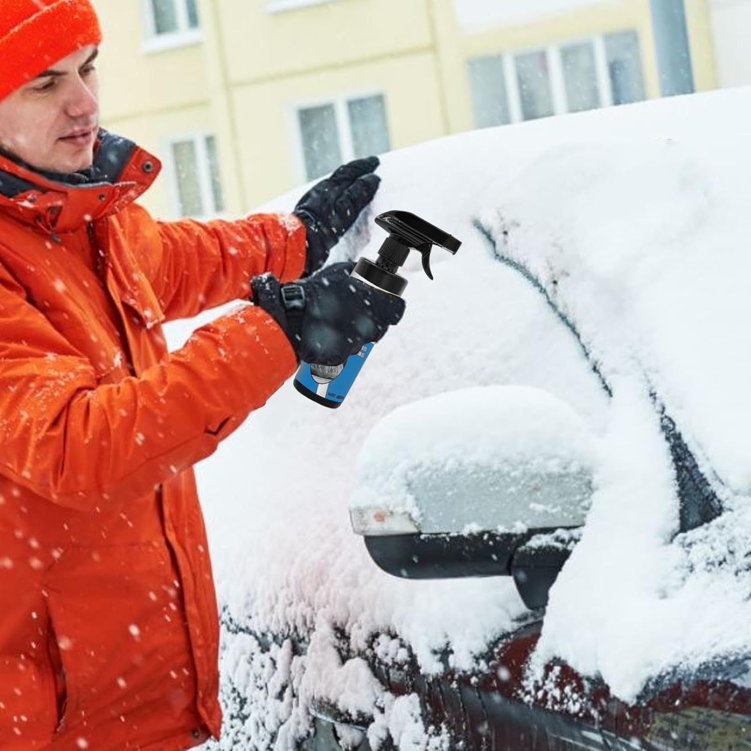 Automobile Ice and Frost Removal Spray, Car Snow Melting Liquid for Windscreen, Rearview Mirror, Morning Routine, Trucks, Sedans, Minivans, RV