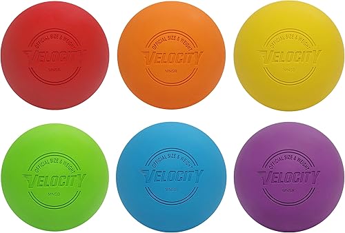 Pelotas de lacrosse Velocity - 1, 2, 3, 6, 12, 18, 24, 36, 60 y 120 paquetes - para práctica, tamaño oficial aprobado por la NFHS y la universidad