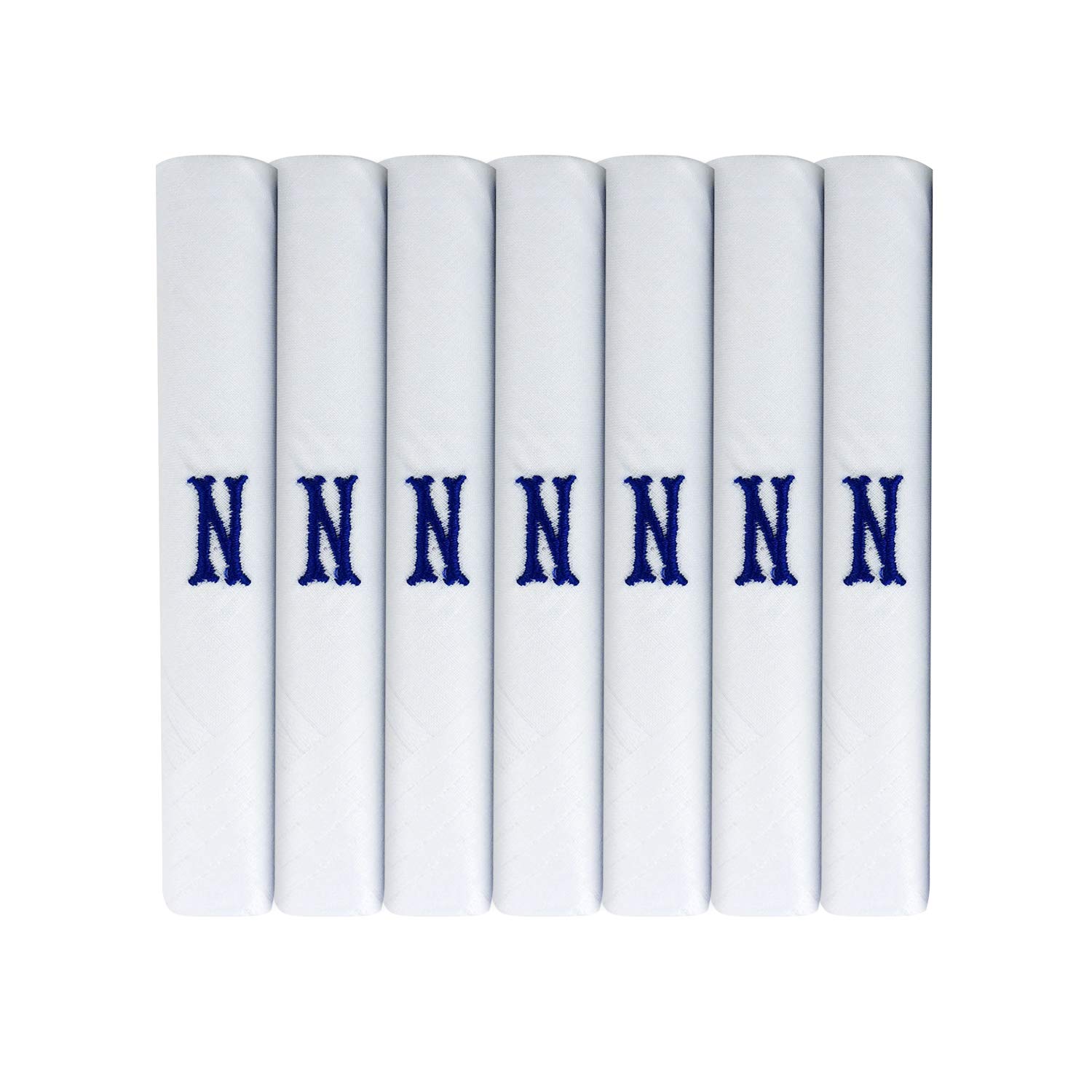 Mouchoirs En Coton Blanc Bord Satin & Initiales Brodées - Lot Pour Homme Et Femme, Cadeau élégant