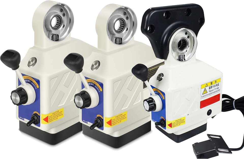 RATTMMOTOR JN400S Power Feed XYZ-Axis 650 in-lb Torque, 0-200RPM, 220V Milling Table Power Feed for Bridgeport and Some Knee Type Milling Machine (XYZ Axis)