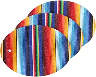 Coikll Mexican Blanket Stripes Kitchen Sponges Cleaning Odor Free Non Scratch Dish Sponge for Cleaning Dishes Bathroom - 3 PCS