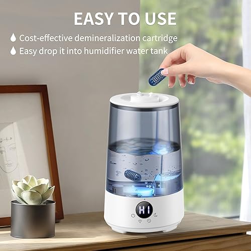 Miniatura 5 de Paquete de 12 cartuchos de desmineralización para humidificador compatibles con HoMedics Total-Comfort Humidificador ultrasónico Desmineralizador