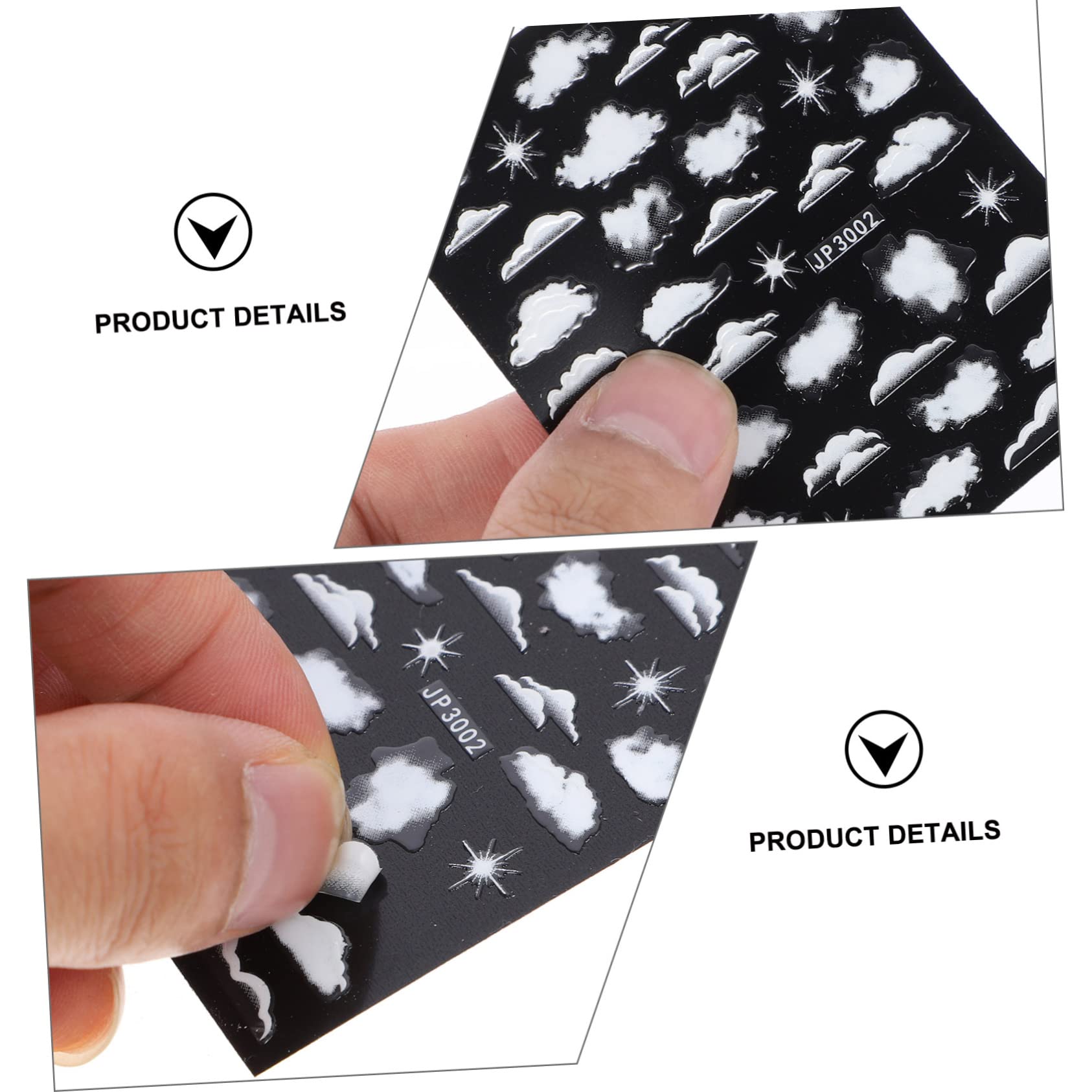 Healeved 25hojas Pegatinas De Arte Para Uñas Calcomanías Embossed Para Manicura Decoración Semipermanente Para Uñas Para Diseños Únicos