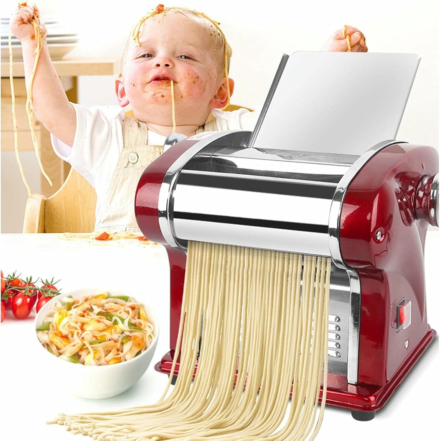 Pasta Machine, Stainless Steel Pasta Maker, Electric Noodle Pasta Machine, Commercial Noodle Pasta Maker, Dumplings Maker