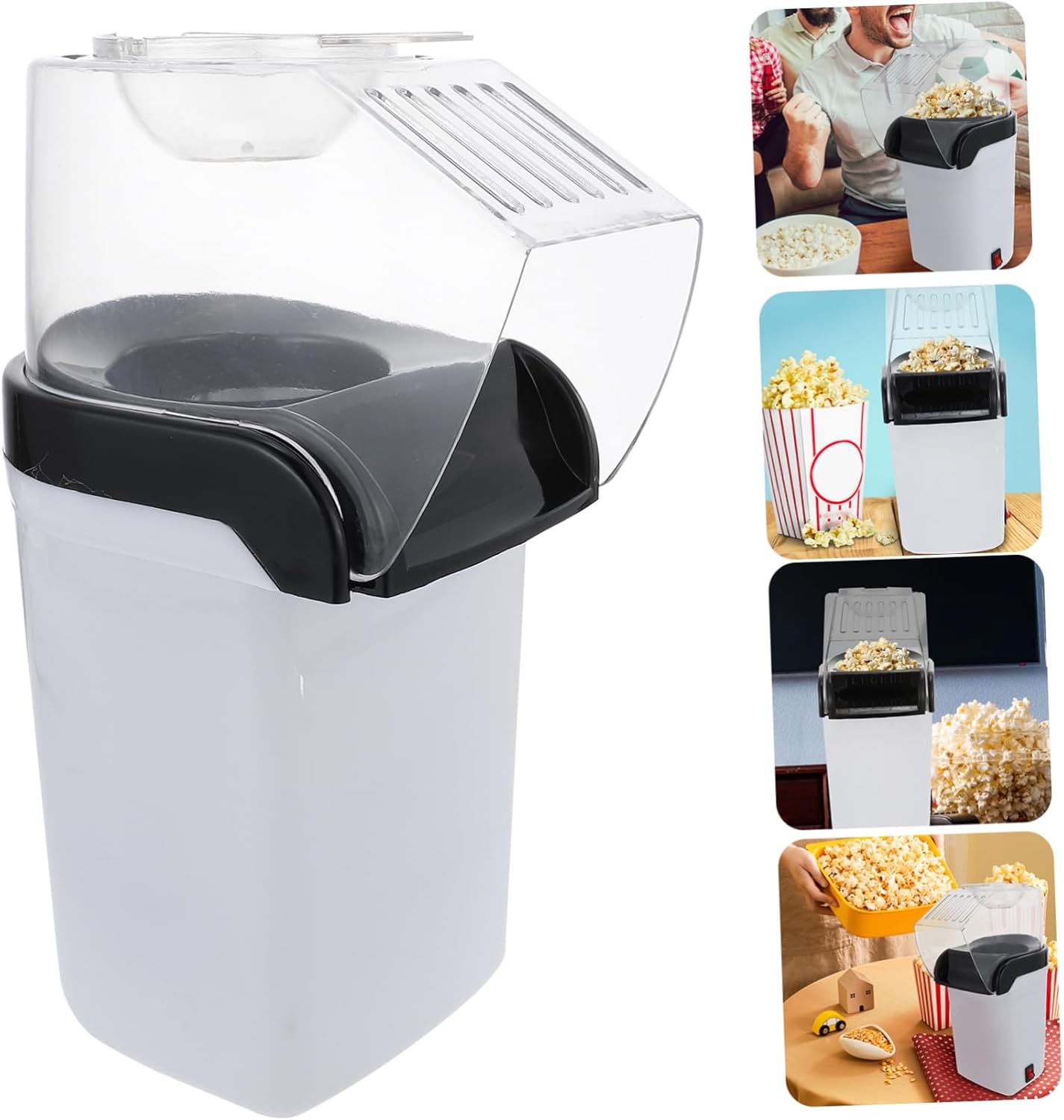 110V Home Automatic Small Popcorn Maker Machine Air-Popped Compact Design for Healthy Snacks for Movie Evenings